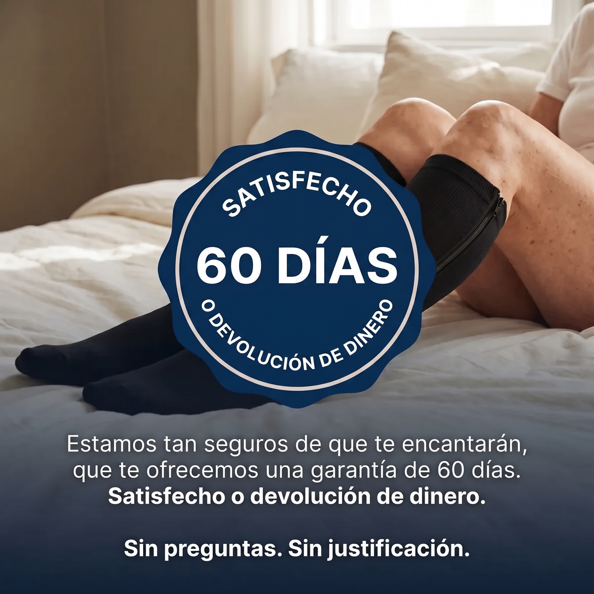 Medias de compresión con cremallera
