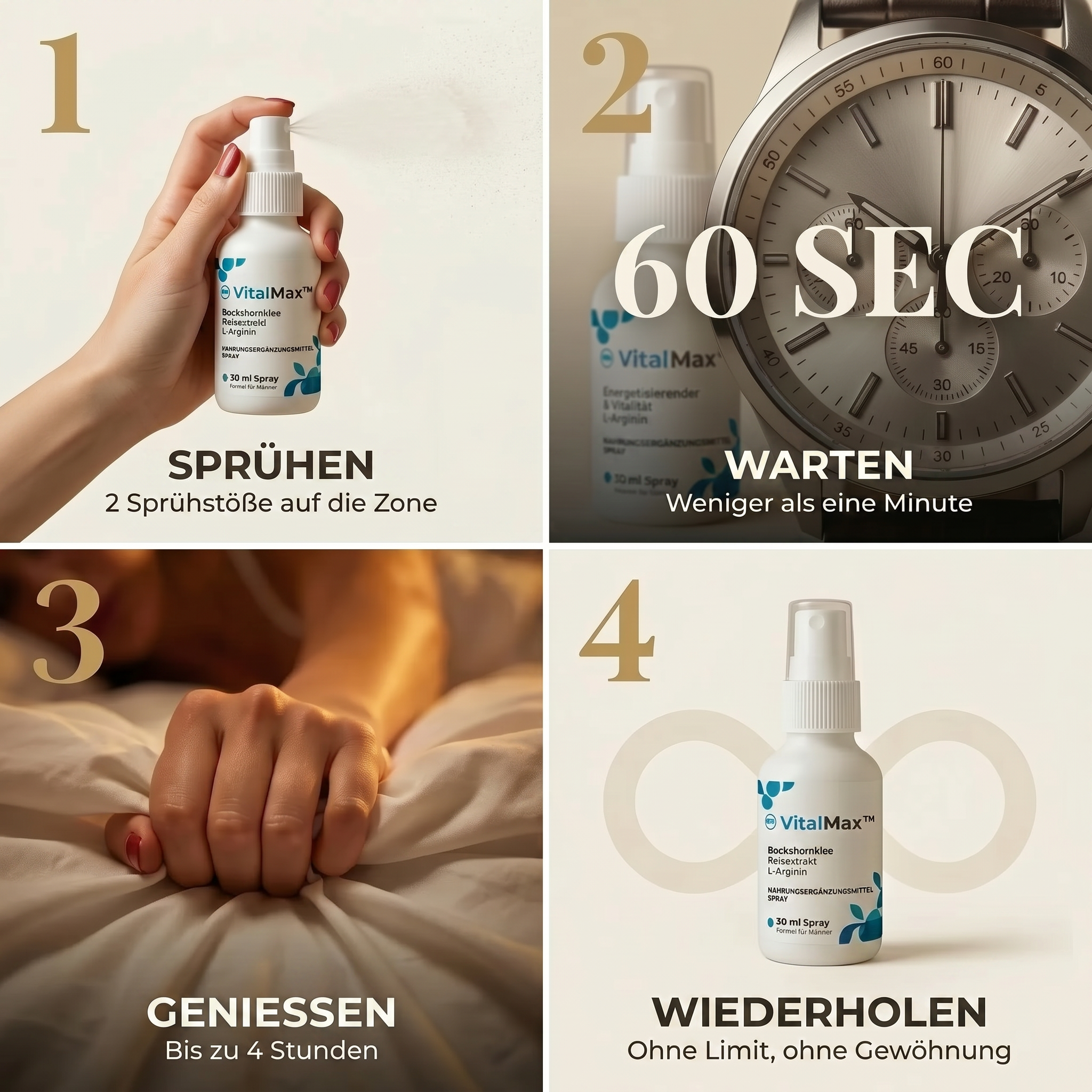 VitalMax — Hart in Sekunden, Ohne Pille